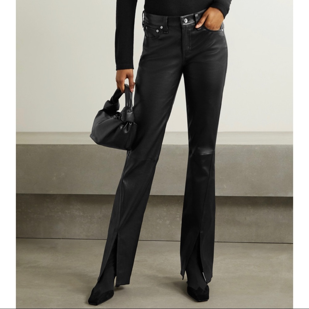 Rag and Bone Front Slit Cate Leather Trouser